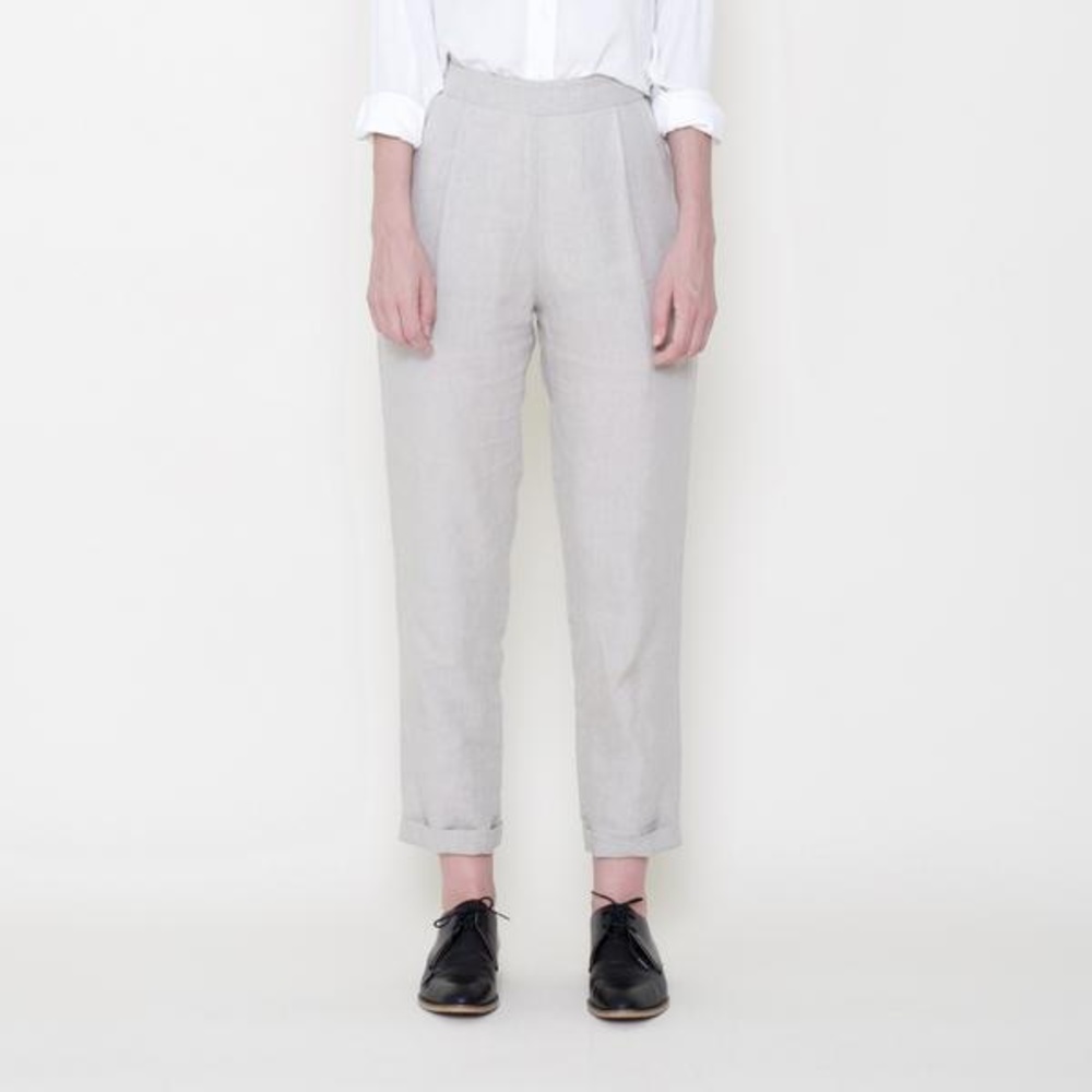 7115 by Szeki SIGNATURE LINEN TAPERING TROUSER